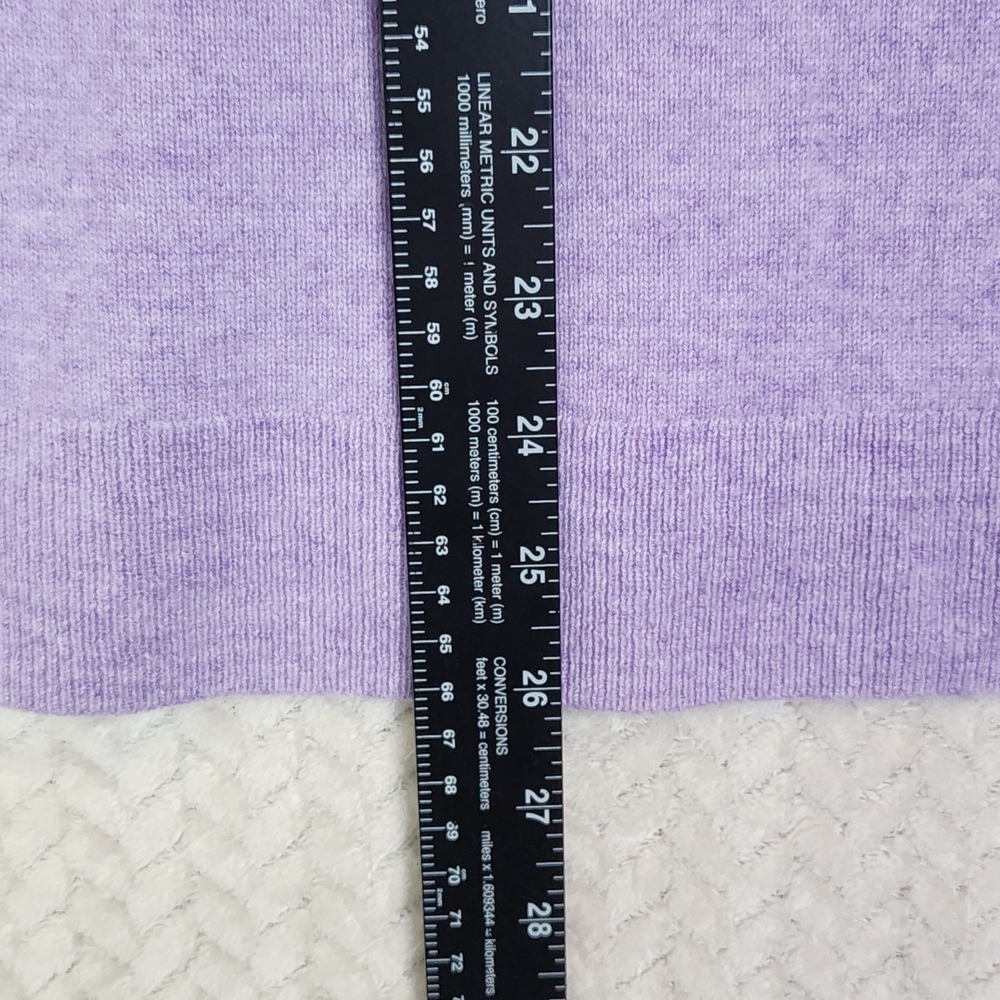 Poetry 100% Cashmere Purple Lavender Collared Sweater Women's Size UK 18 US 14 - Picture 6 of 11